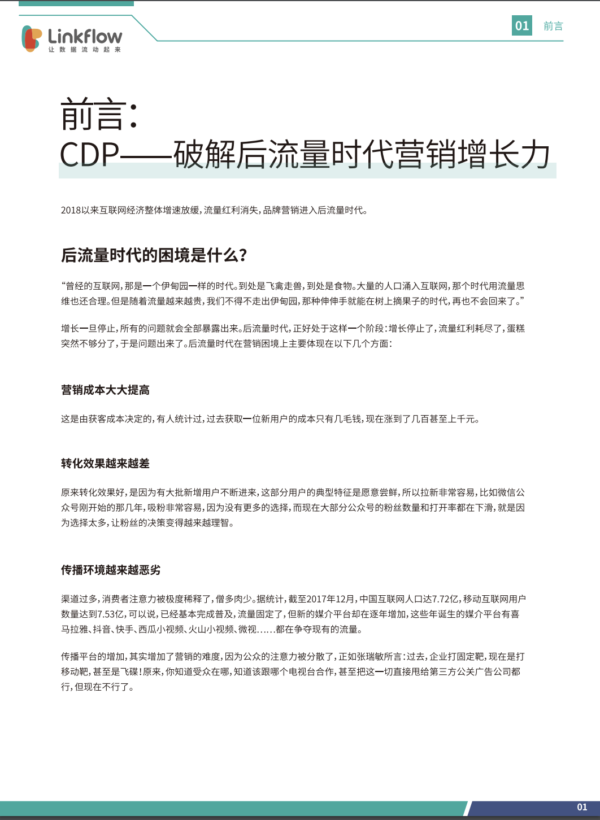 CDP白皮书：2020营销技术新风向 - LinkFlow干货